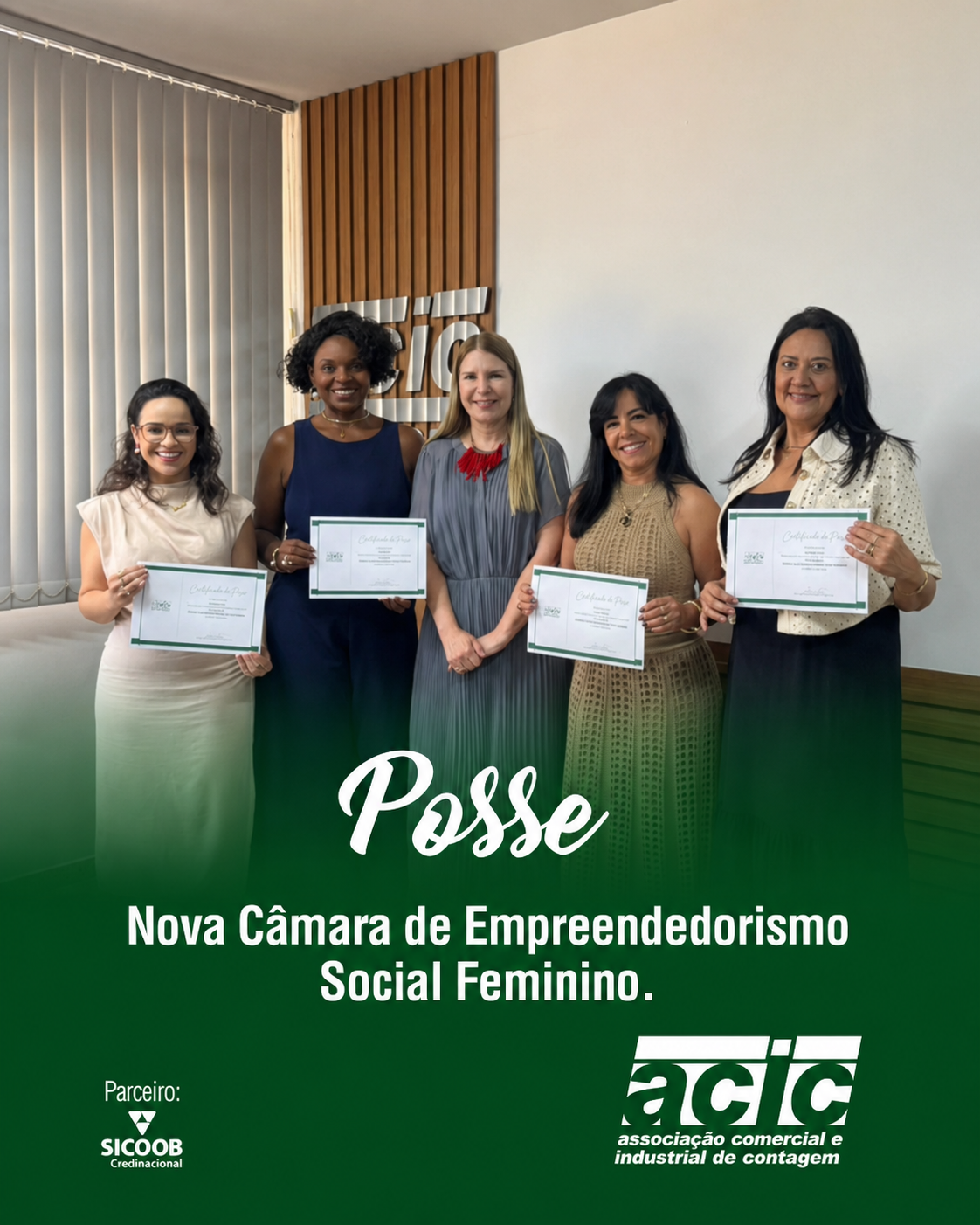 Posse da nova Câmara de Empreendedorismo Social Feminino da ACIC, com Flávia Faulstich